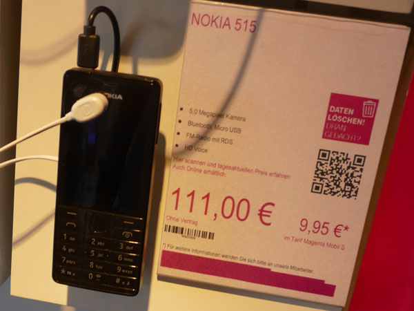 BerlinのT-MobileにあったNokia515